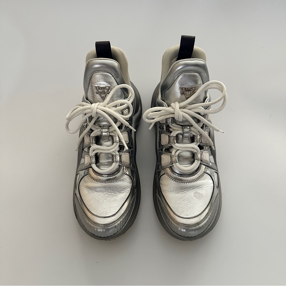 Louis Vuitton Metallic Silver Archlight Sneakers